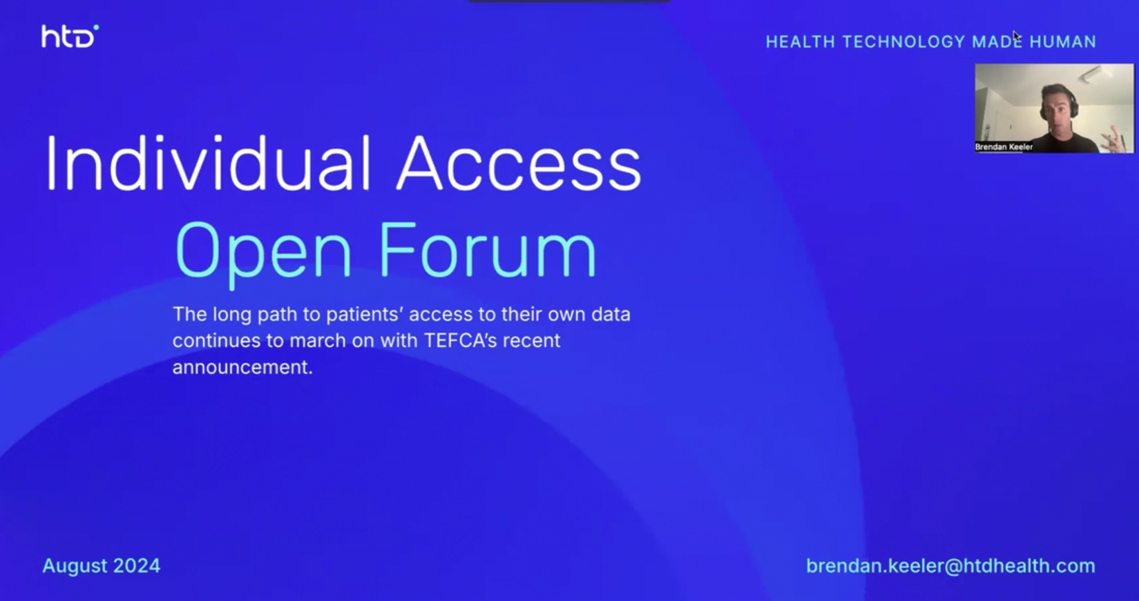 Individual Access Services Open Forum | HTD
